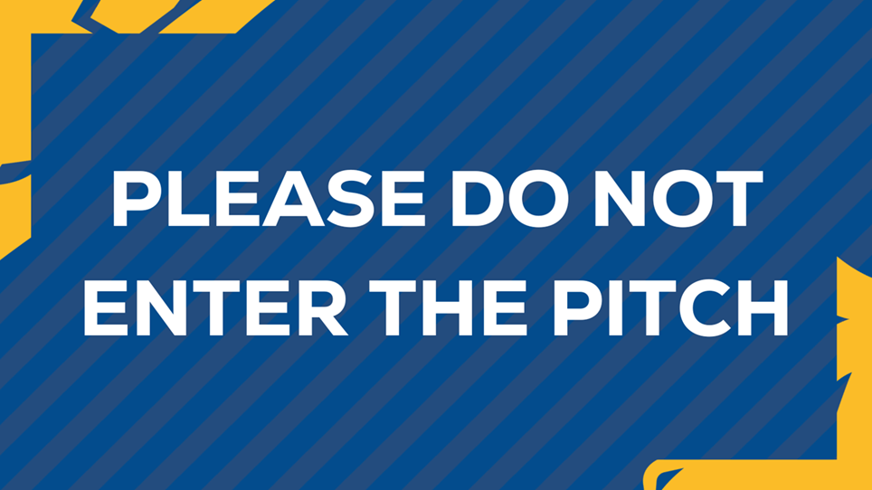 Please do not enter the pitch on Saturday